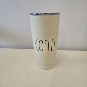 Rae Dunn Cream Coffee Tumbler